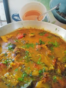 fish curry with brinjal